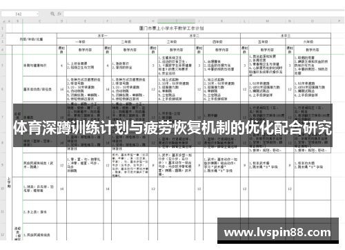 体育深蹲训练计划与疲劳恢复机制的优化配合研究